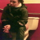 A hidden camera in a public restroom records an unsuspecting pudgy woman taking a piss and a shit while sitting on a toilet. Pissing and very subtle plops can be heard. She wipes her ass when finished. Over 2.5 minutes.